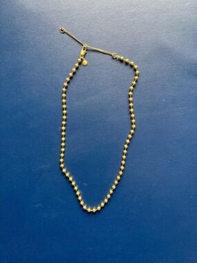 Madewell Gold Tone Beaded Chain Necklace Minimalist Layering